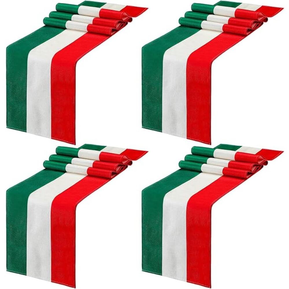 4 Pcs Italy Table Runner Italian Themed Party Decoration
